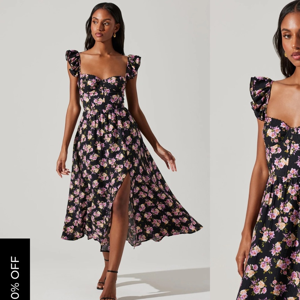 Astr the Label - Wedelia Floral Bustier - Midi Dress